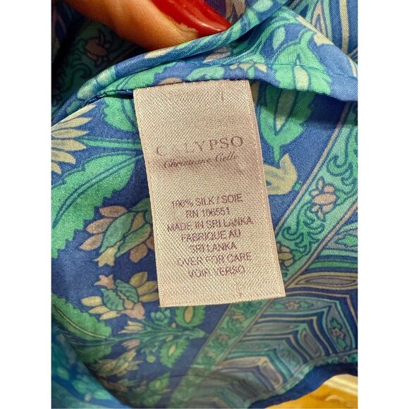 Rare Calypso St. Barth Silk Floral Shift Dress - Christiane Celle Era - Size Sma - Picture 3 of 4